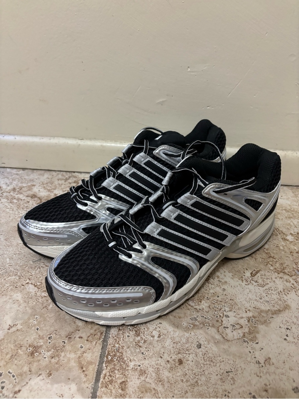 Adidas Adistar Control 5 Black Silver Metallic JQ4169 Causal Men's Size 13